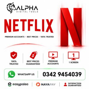 Netflix Account in Pakistan - 100% Trusted | Alpha Digital Tools