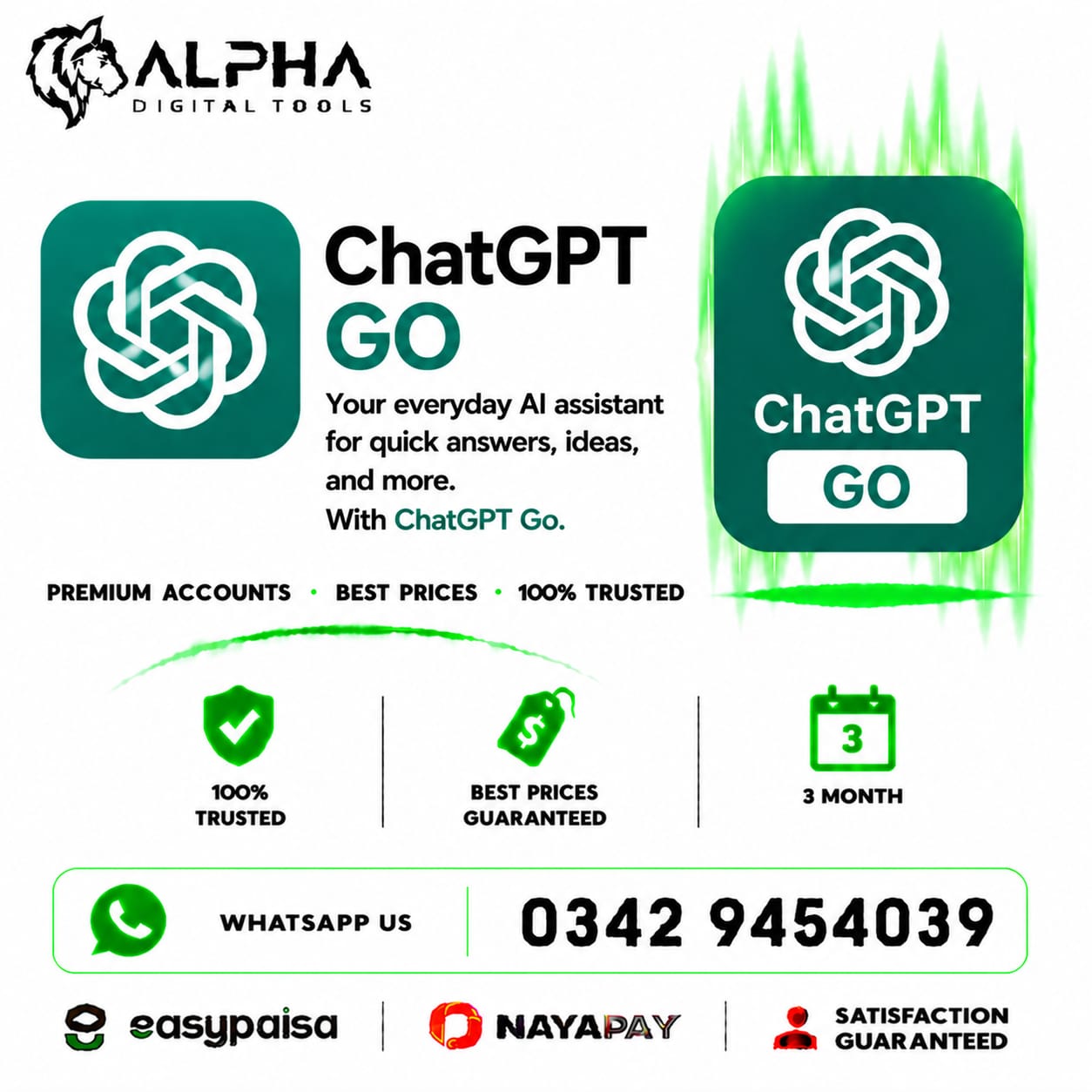 GPT GO Pro Plan – Advanced AI Chatbot, Writing & Image Generation Tool