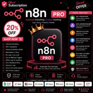 Official n8n 1 Year Subscription (Direct Email Activation) | Alpah Digital Tools
