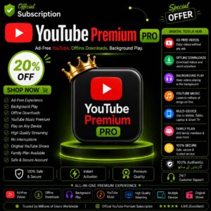 YouTube Premium 1 month Subscription Price in Pakistan