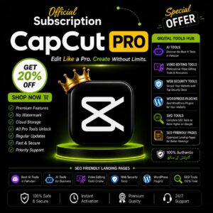 CapCut Pro Official Subscription Price in Pakistan